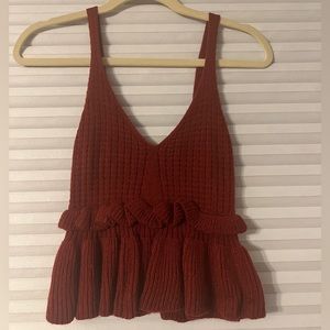 Crochet knot peplum crop top